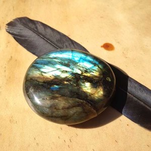 shaman stone and feather